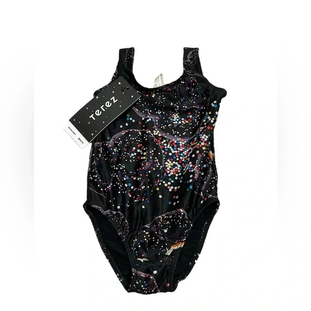 NWT Terez Kids Chocolate Pretzel Bathing Suit 2T